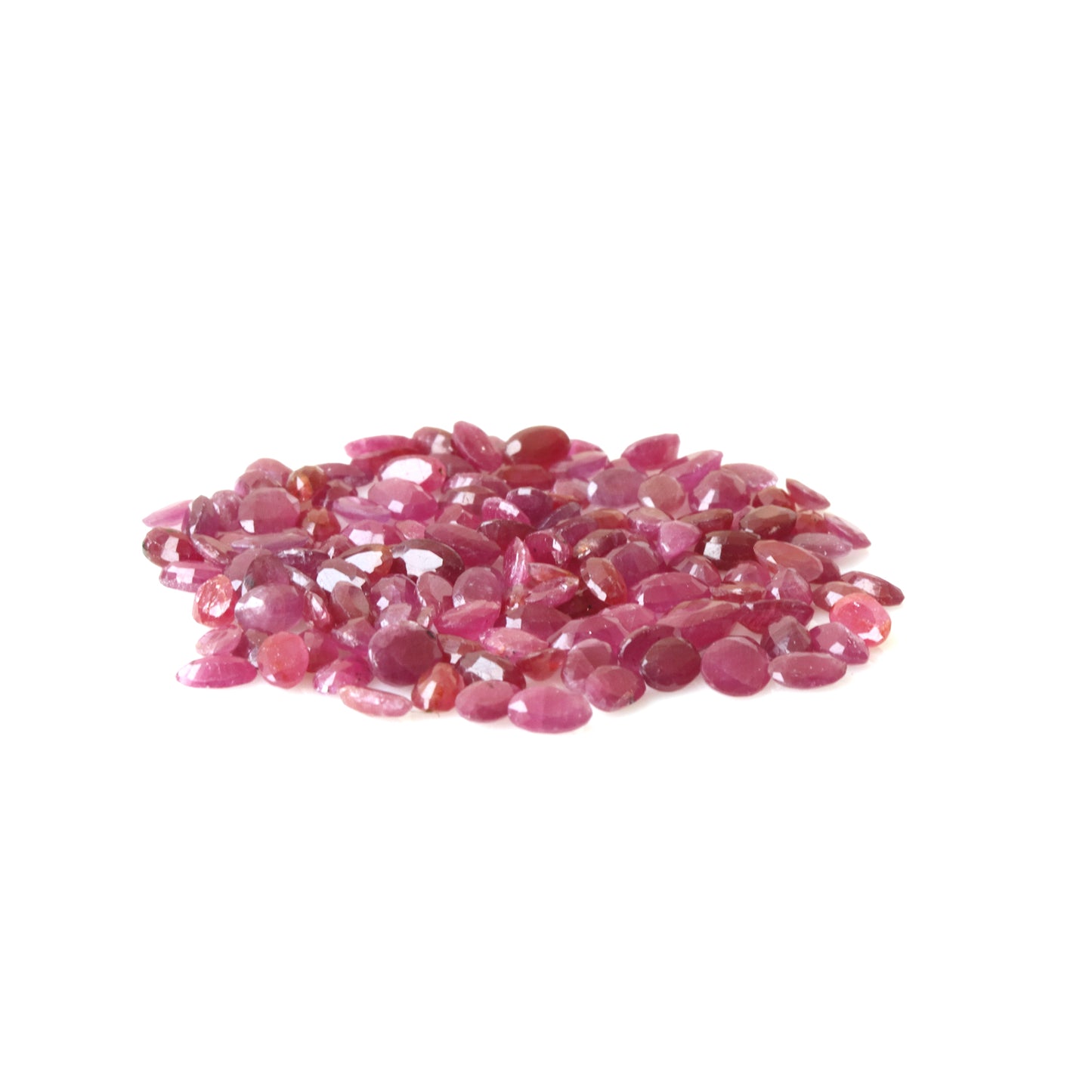 40ct Ruby Oval Shape Mix Size Faceted Cut Loose Gemstone