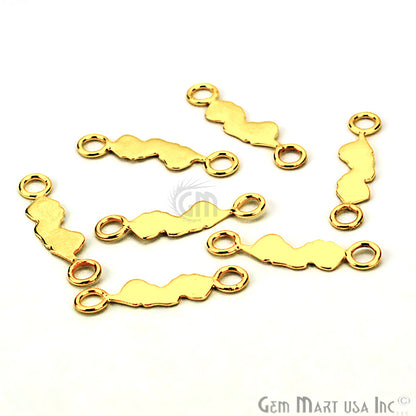 New Jersey' Shape Gold Vermeil Charm for Bracelet Pendants & Necklace - GemMartUSA