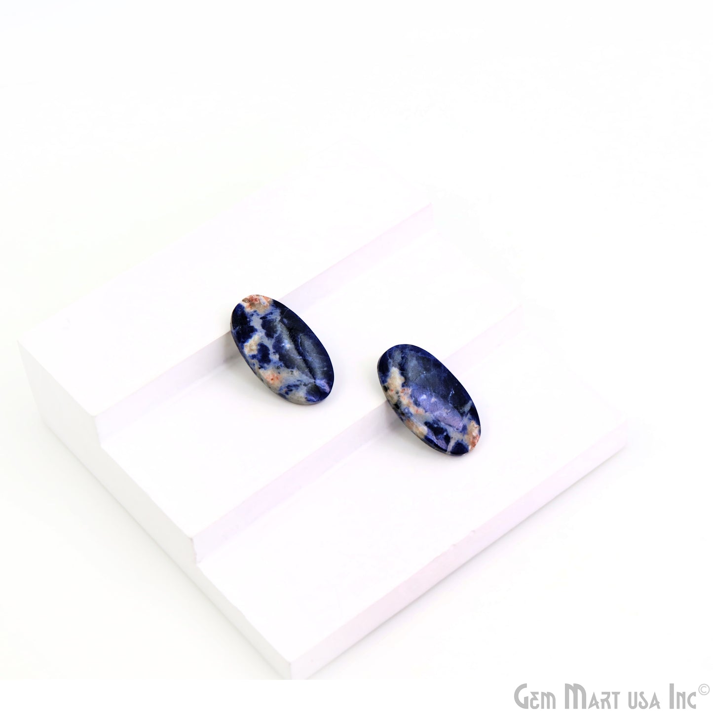 Sodalite Oval Shape 25x14mm Loose Gemstone For Earring Pair