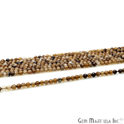 Brown Rutile Jade 4mm Faceted Rondelle Beads Strands 14Inch - GemMartUSA