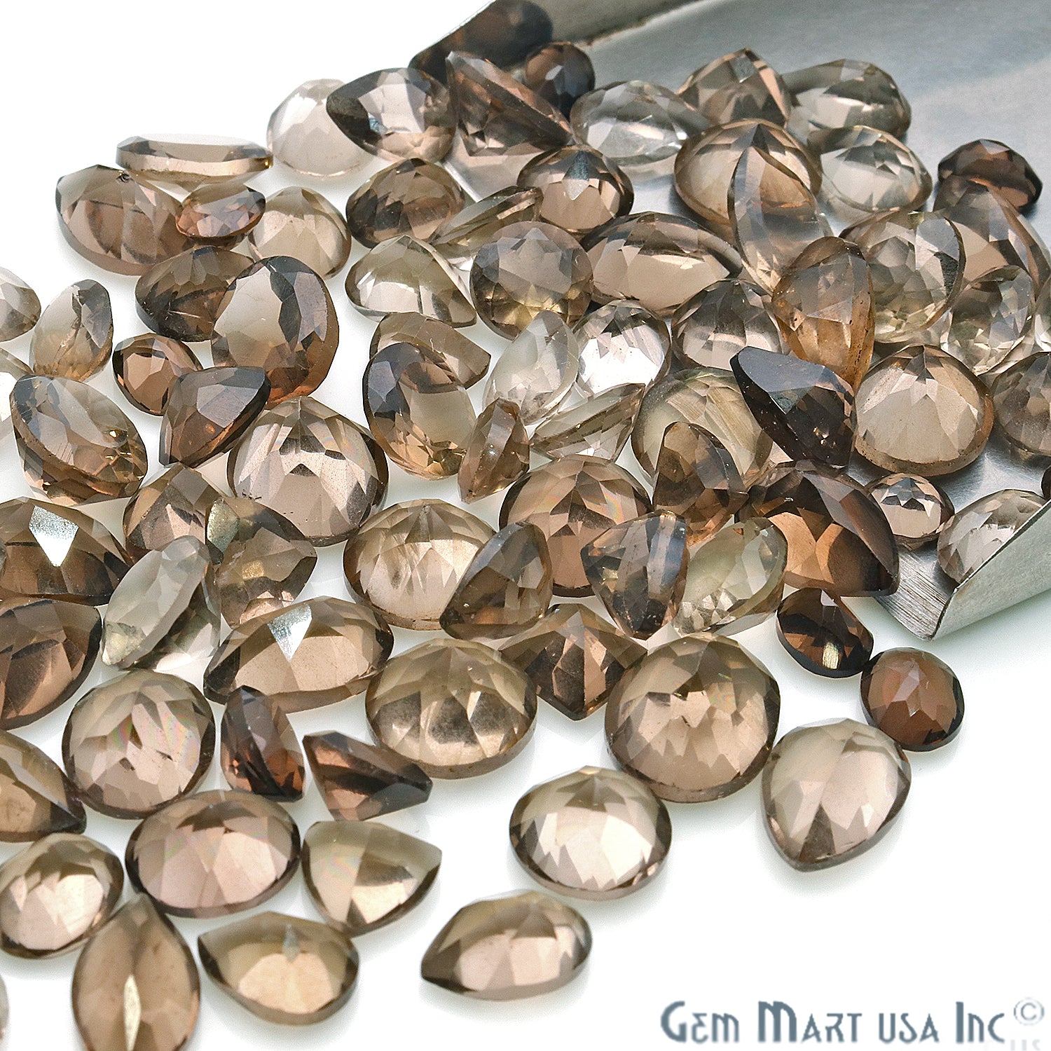 50 Carat Smoky Topaz Mix Shape Wholesale Loose Gemstones - GemMartUSA