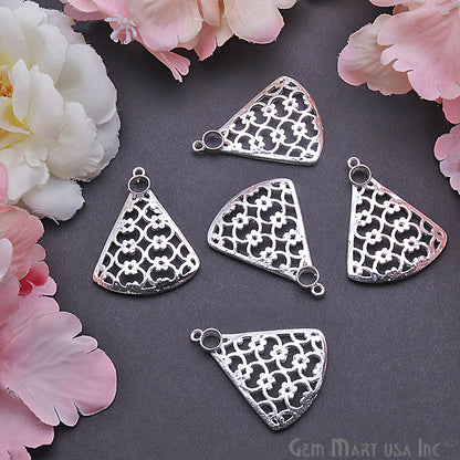 Triangular Gold Charm 36x28mm Finding Connector (Pick Your Metal) - GemMartUSA