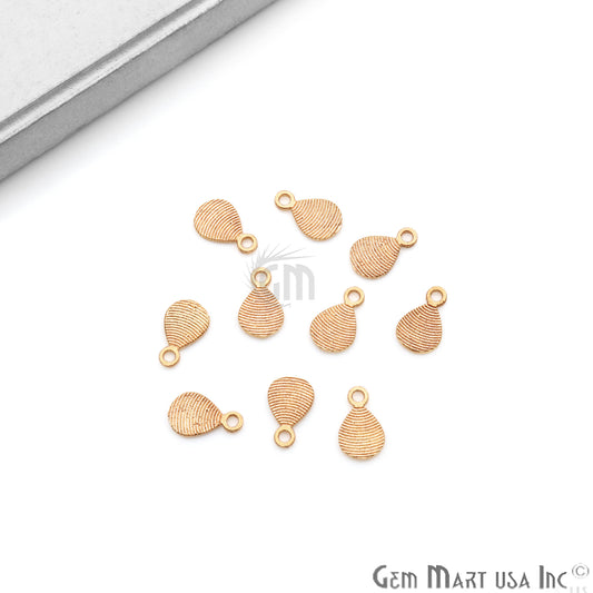 Pears Shape 13x8mm Gold Plated Finding Charm, DIY Jewelry - GemmartUSA