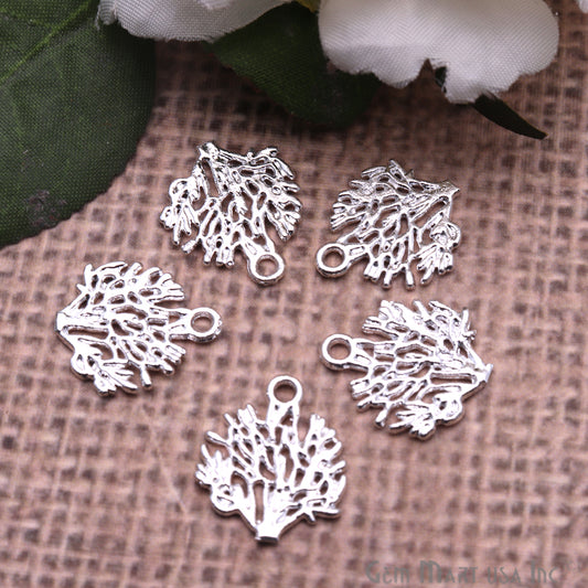 5 Pc Lot Tree Shape Findings, Filigree Findings, Findings, Jewelry Findings, 17x15mm (50056) - GemmartUSA