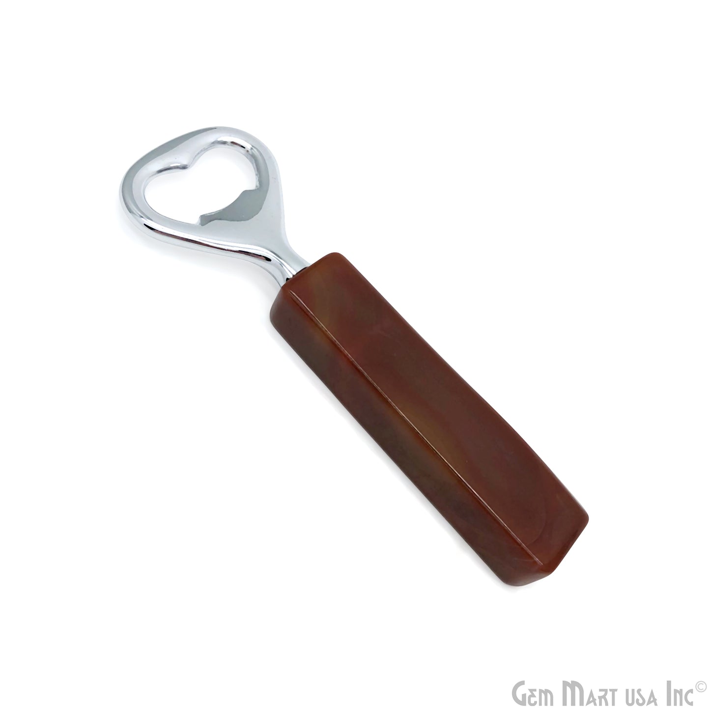 Bottle Opener in Natural Agate, Bar Wine Tool, Beer Soda Metal Cap Opener