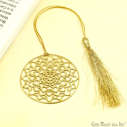 Metal Round Dream Catcher Bookmark With Tassel. Gold Bookmark, Reader Gift, Handmade Bookmark, Page Marker, Aesthetic Gift, 53mm