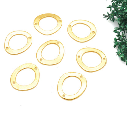 5pc Lot Raw Brass Center Hole Round Disc 26x23mm Finding Charm