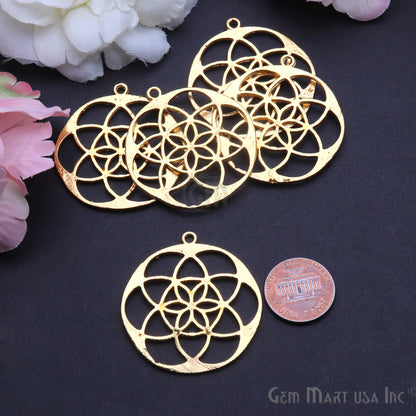 Crystal Grid 40x37mm Chandelier Finding Charm Connector (Pick Your Metal) - GemMartUSA