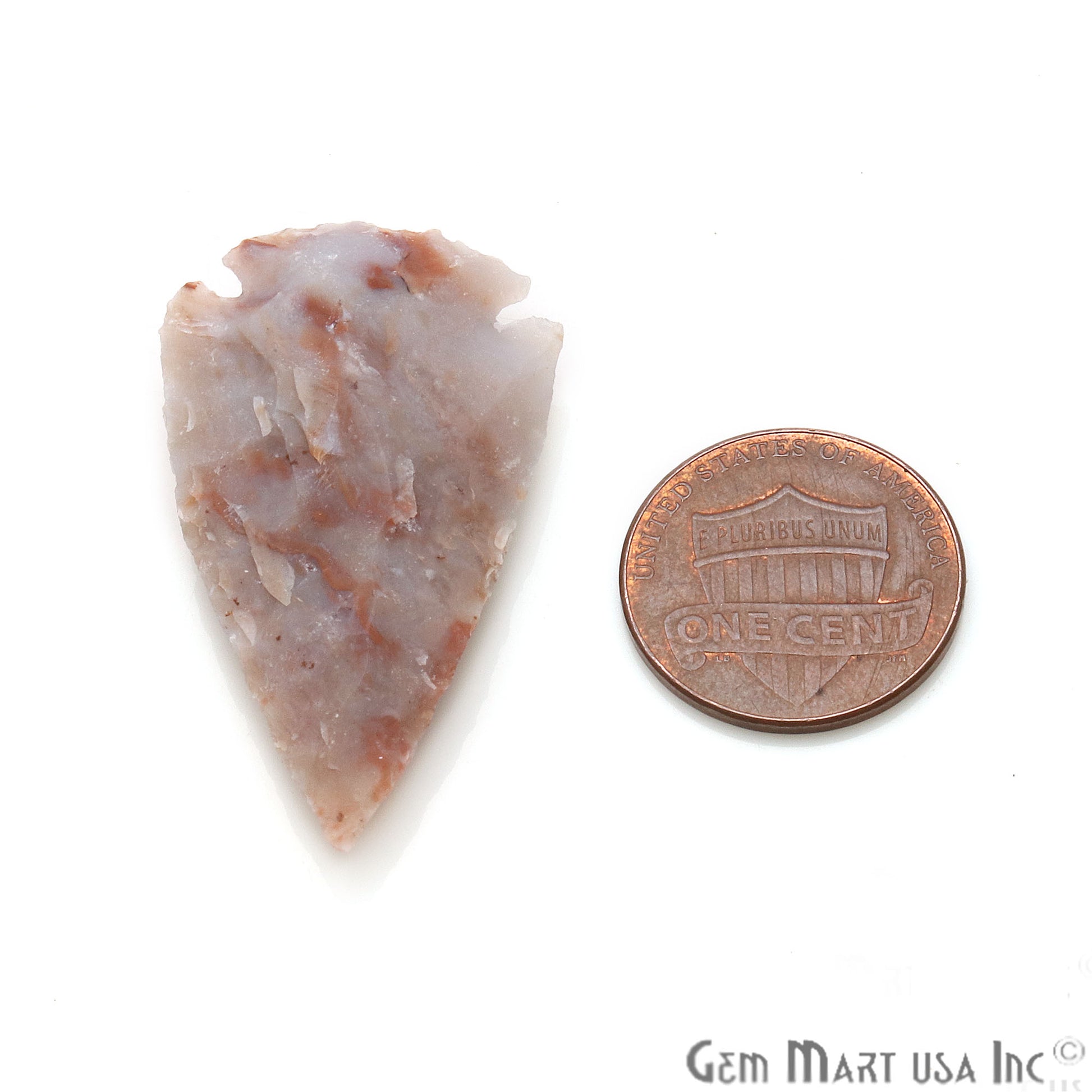 Arrowhead Cut Gemstones, 44x19mm Handcrafted Stone, Loose Gemstone, DIY Pendant, DIY Jewelry - GemMartUSA