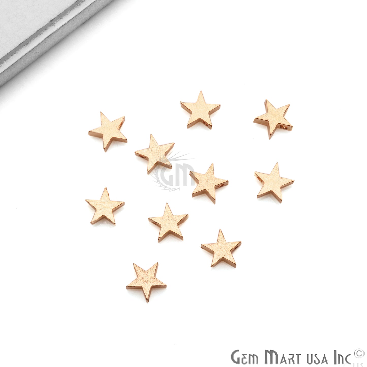 Star Shape 11x9mm Gold Plated Finding Charm, DIY Jewelry - GemmartUSA