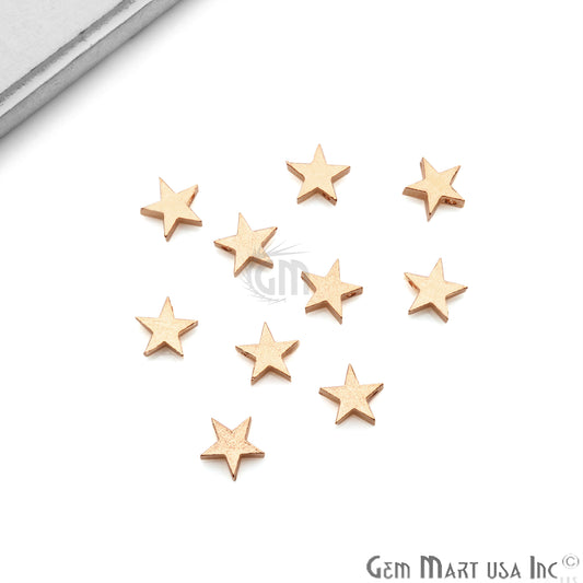 Star Shape 11x9mm Gold Plated Finding Charm, DIY Jewelry - GemmartUSA