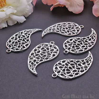 Paisley Charm 44x23mm Chandelier Finding Connector (Pick Your Metal) - GemMartUSA