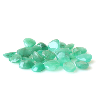 Emerald Oval & Pear Gemstone, 8-12mm, 37 Carats, 100% Natural Faceted Loose Gems, May Birthstone