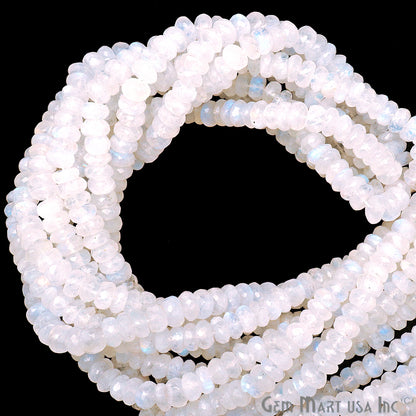 Rainbow Moonstone 7-8mm Round Rondelle Strand Beads - GemMartUSA