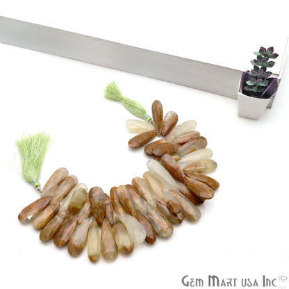 Afgani Onyx Pears 30x12mm Crafting Beads Gemstone Strands 8INCH - GemmartUSA