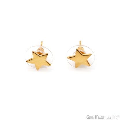 Star Shape Gold Plated 10x8mm Minimalist Stud Earrings