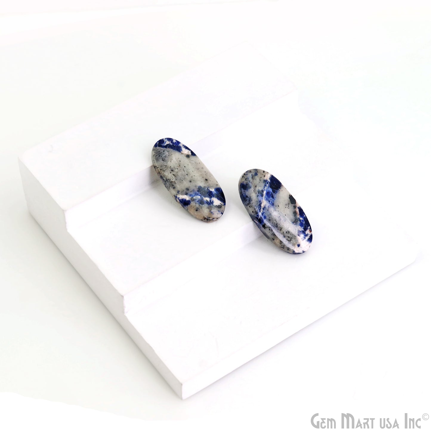 Sodalite Oval Shape 29x14mm Loose Gemstone For Earring Pair