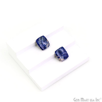 Sodalite Square Shape 19X16mm Loose Gemstone For Earring Pair