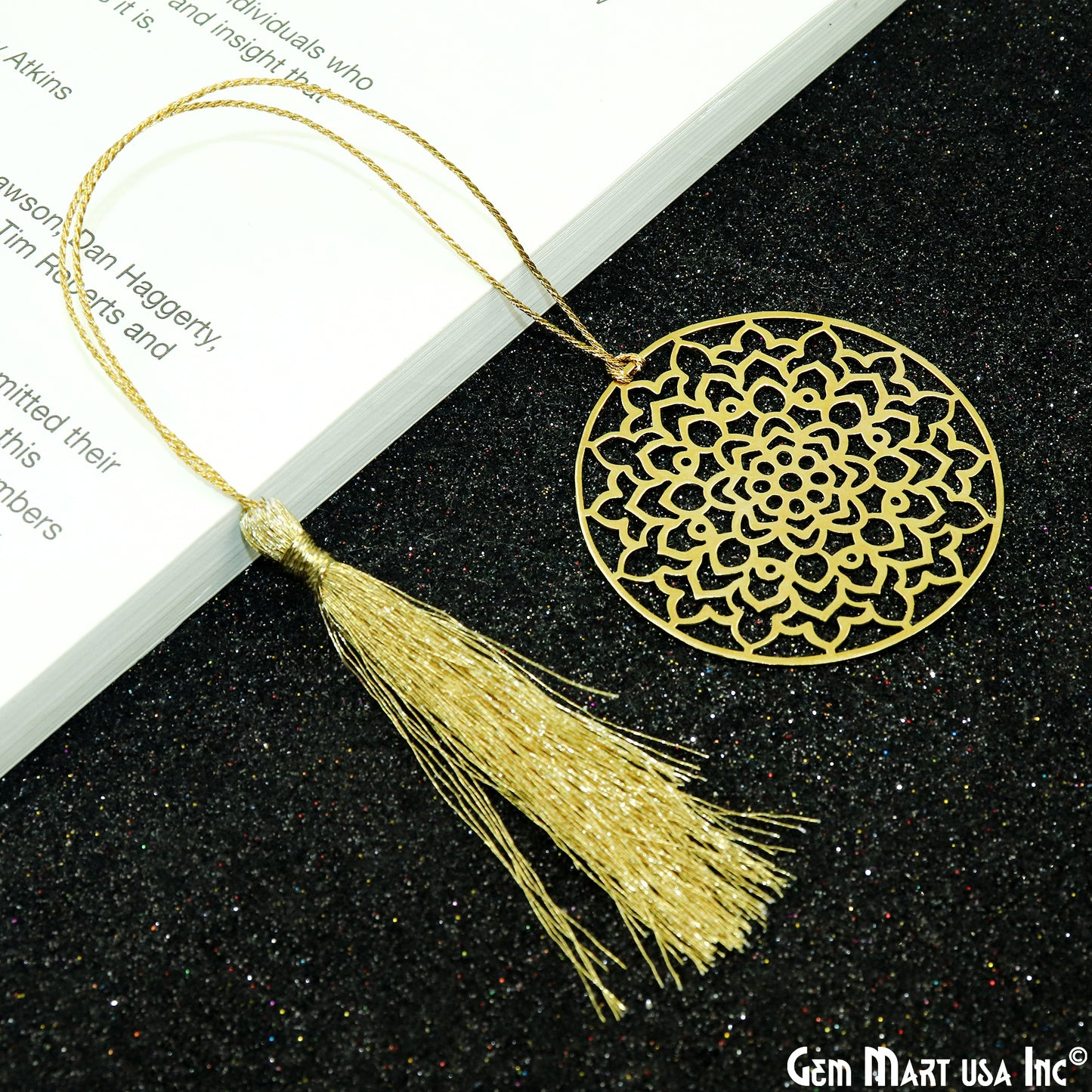 Metal Round Dream Catcher Bookmark With Tassel. Gold Bookmark, Reader Gift, Handmade Bookmark, Page Marker, Aesthetic Gift, 53mm