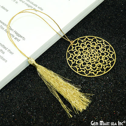 Metal Round Dream Catcher Bookmark With Tassel. Gold Bookmark, Reader Gift, Handmade Bookmark, Page Marker, Aesthetic Gift, 53mm