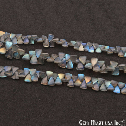 Labradorite Triangle 10x7mm Cabochon Crafting Beads Gemstone Strands 8 Inch - GemMartUSA