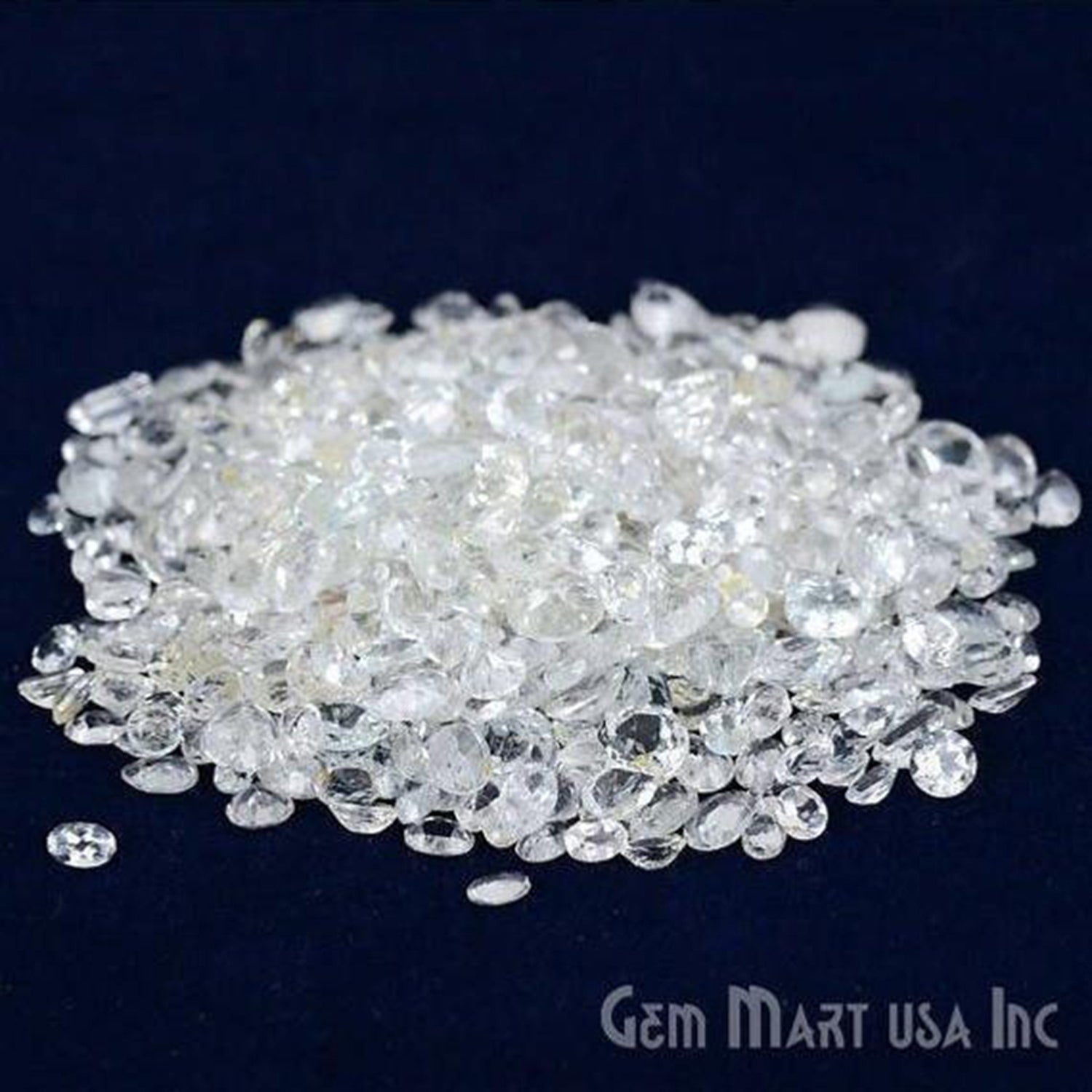 50 Carat White Topaz Mix Shape Wholesale Loose Gemstones - GemMartUSA