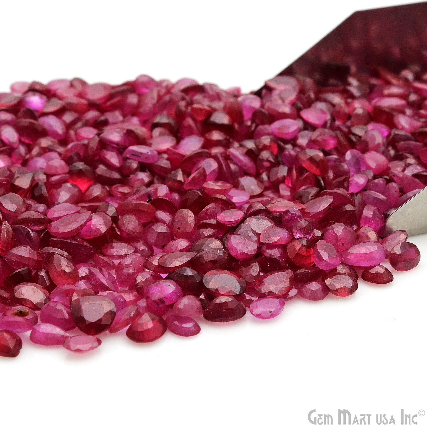 Ruby Wholesale Gemstones, 100% Natural Precious Gems, Pink Faceted Loose Gems, 4-7mm, Oval and Pear, 50 Carats