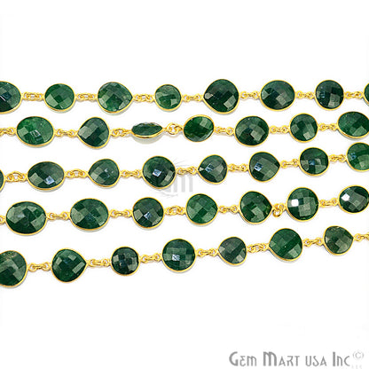 Emerald 10mm Mix Faceted Shape Gold Plated Continuous Connector Chain - GemMartUSA (764269461551)