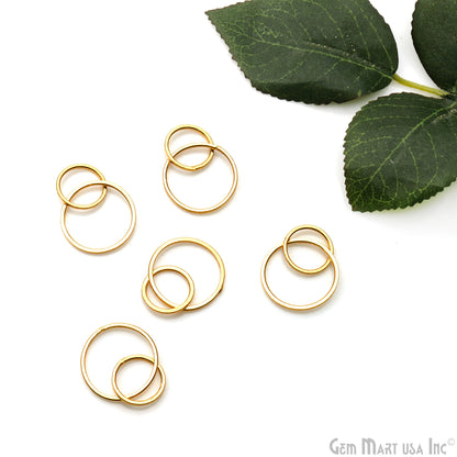 Round Hoop 28x19mm Dangle Gold Plated Earring Finding