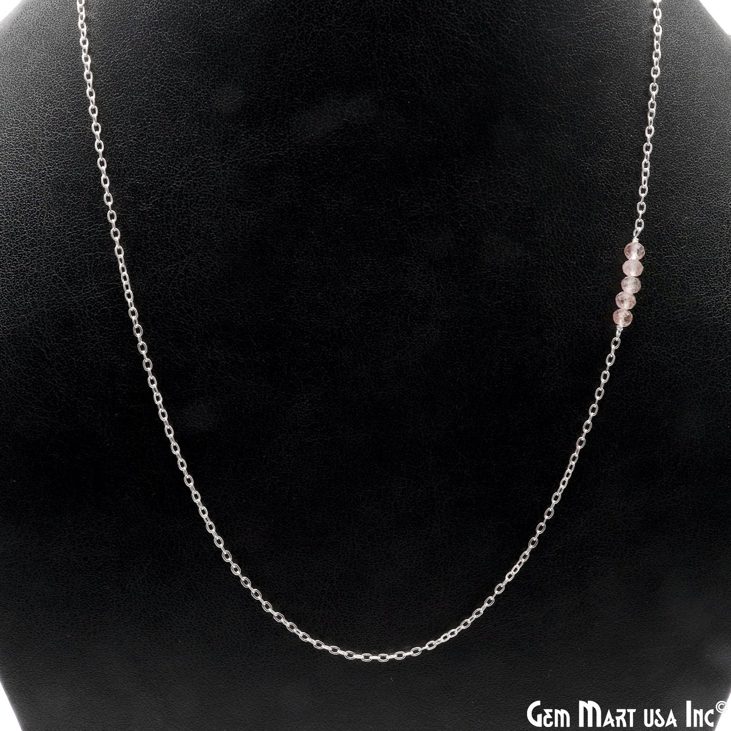 Round Beaded 19x3mm Silver Plated 21Inch Necklace Chain