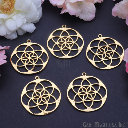 Crystal Grid 40x37mm Chandelier Finding Charm Connector (Pick Your Metal) - GemMartUSA