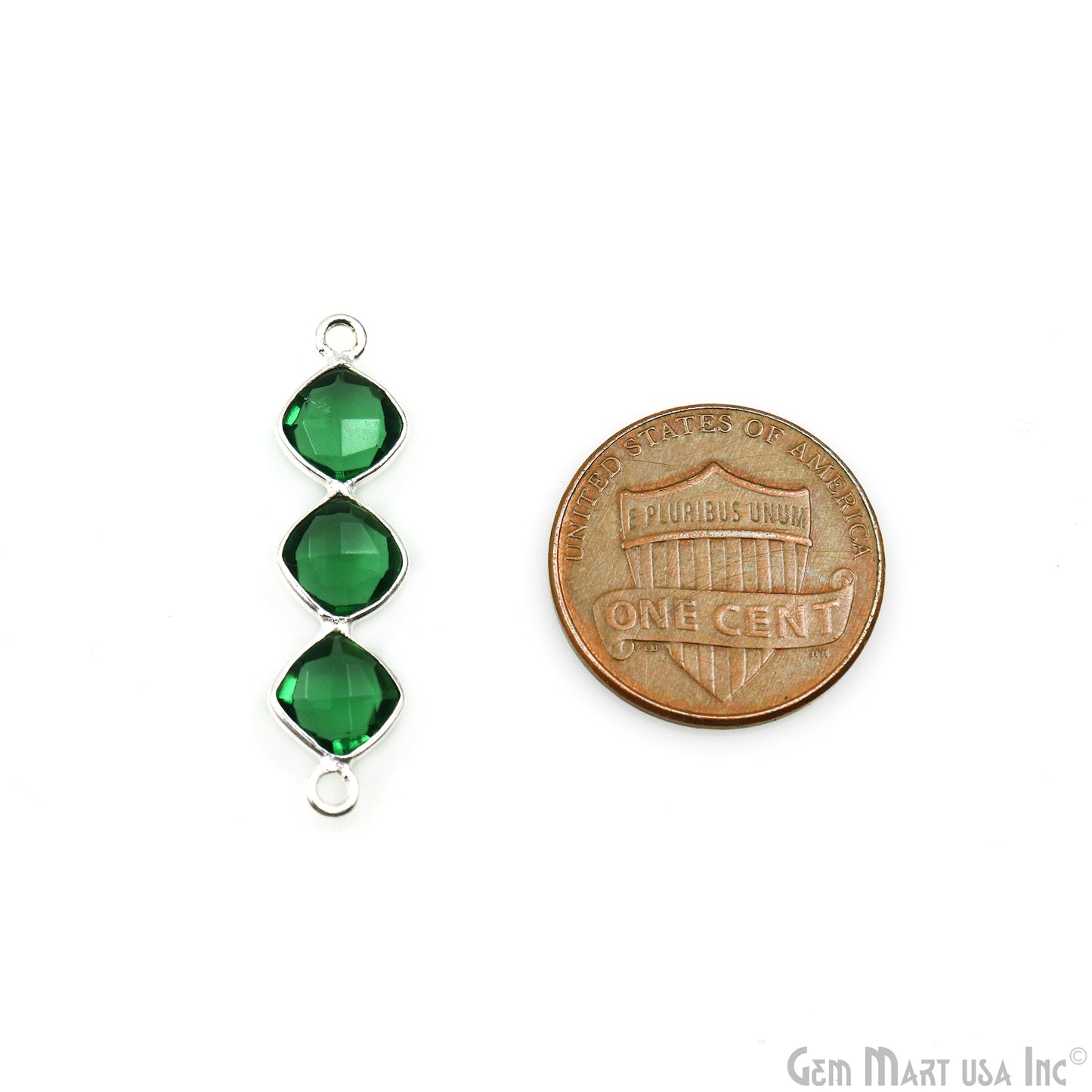 DIY Gemstone 29x7mm Silver Plated Finding Component