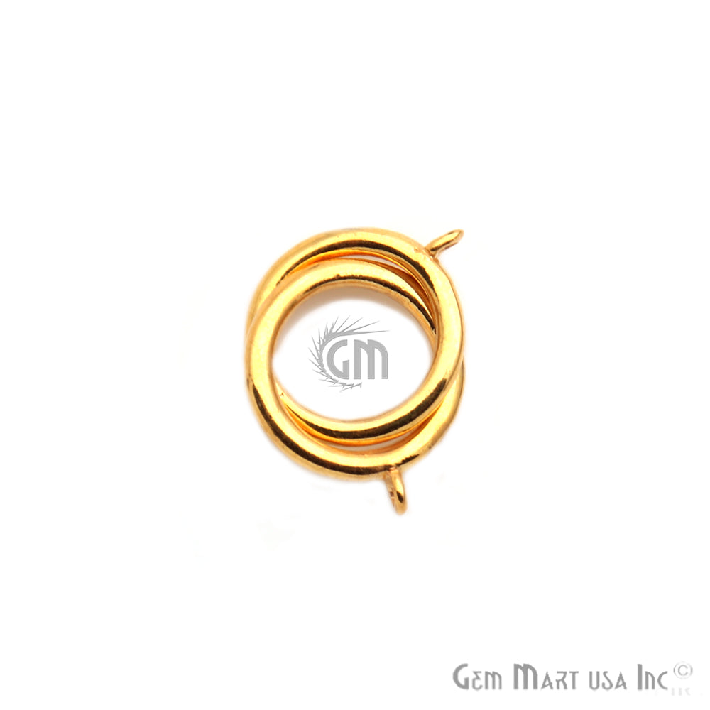 Round Shape Gold Plated Finding Jewelry Charm - GemMartUSA