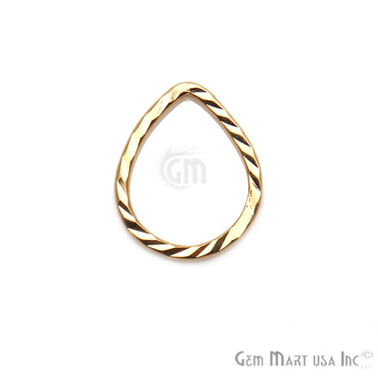 Gold Plated Pears Finding, Filigree Findings,Bracelets Pears Charm (Pick Size) - GemMartUSA