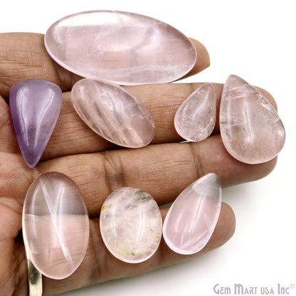 Rose Quartz Natural Gems 500ct Mix Shape Lot Natural Cabochon Gemstones, Mix Shape Lot Wholesale, Making Kit