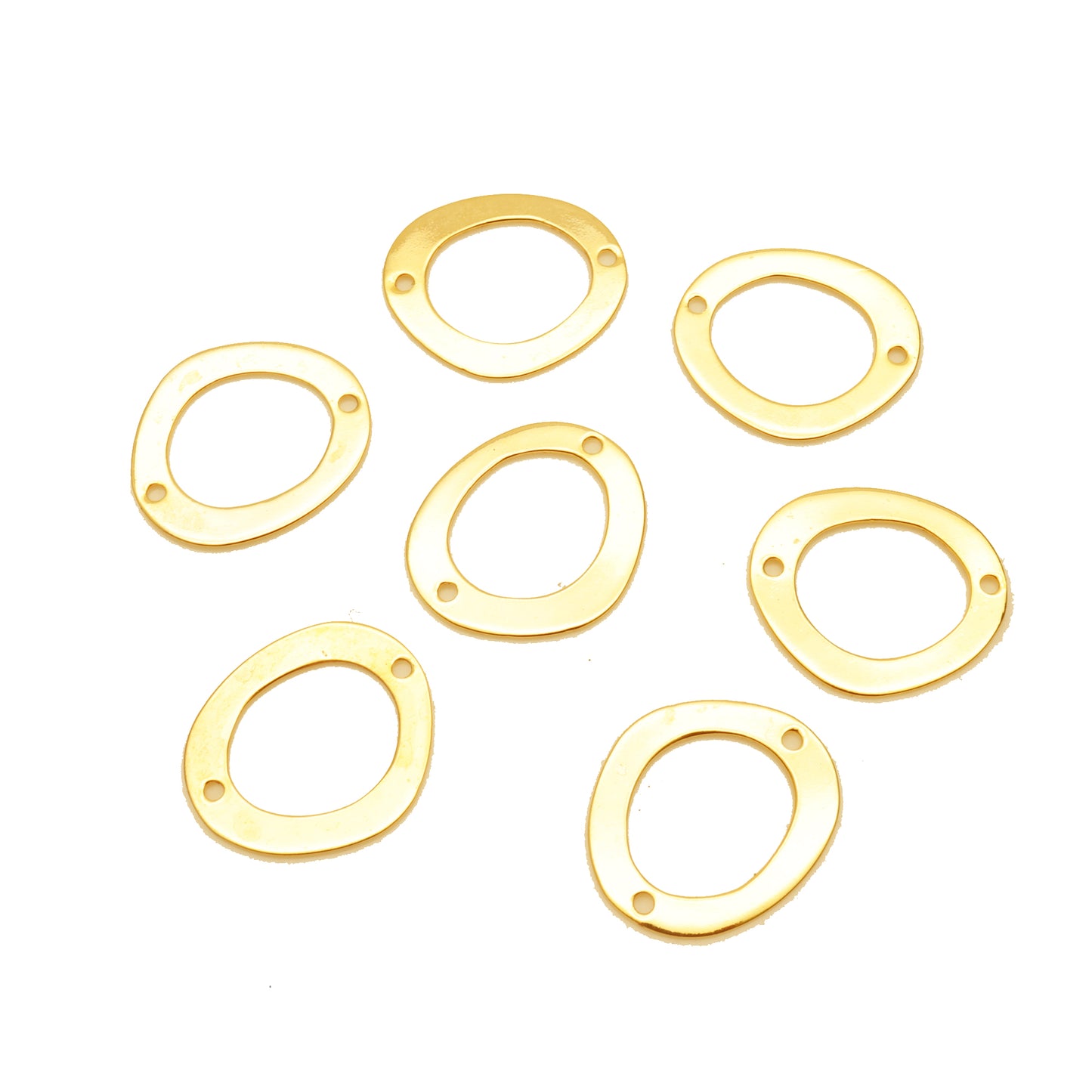 5pc Lot Raw Brass Center Hole Round Disc 26x23mm Finding Charm