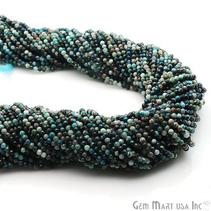 Chrysocolla Faceted Gemstones Rondelle Beads, Jewelry Making Supply Strand Beads - GemMartUSA