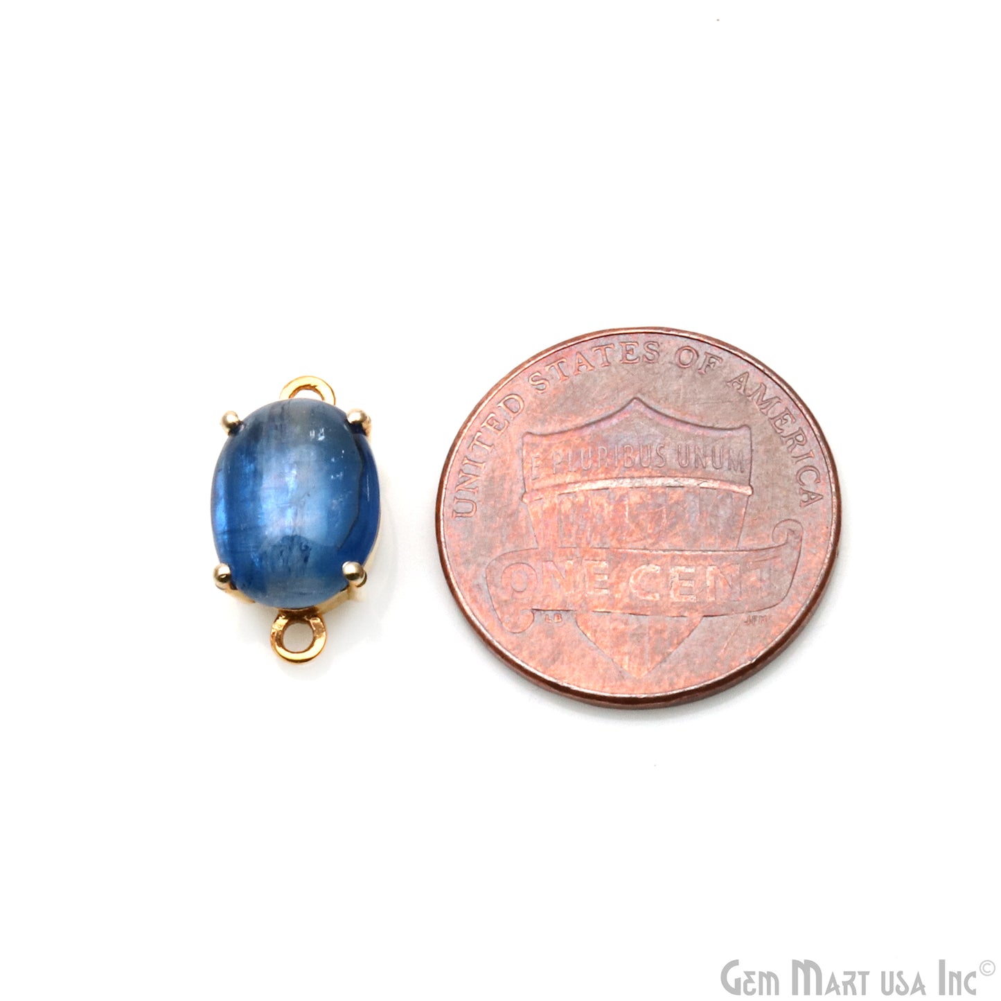 Kyanite Prong Setting Gold Plated Gemstone Connector