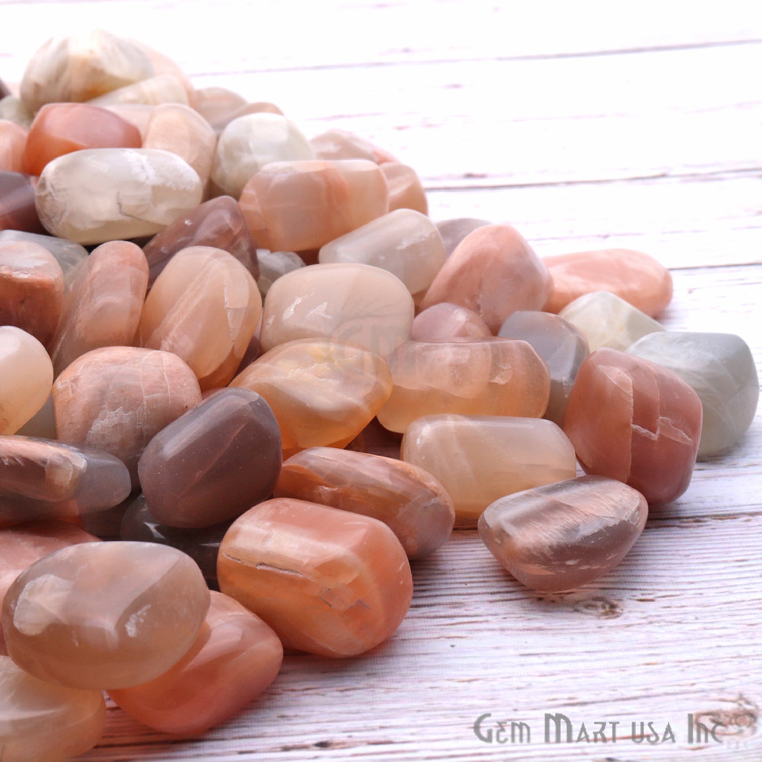 3.53oz Lot Multi Stone Tumbled, Reiki Healing, Beach Stone, Wiccan Stone - GemMartUSA