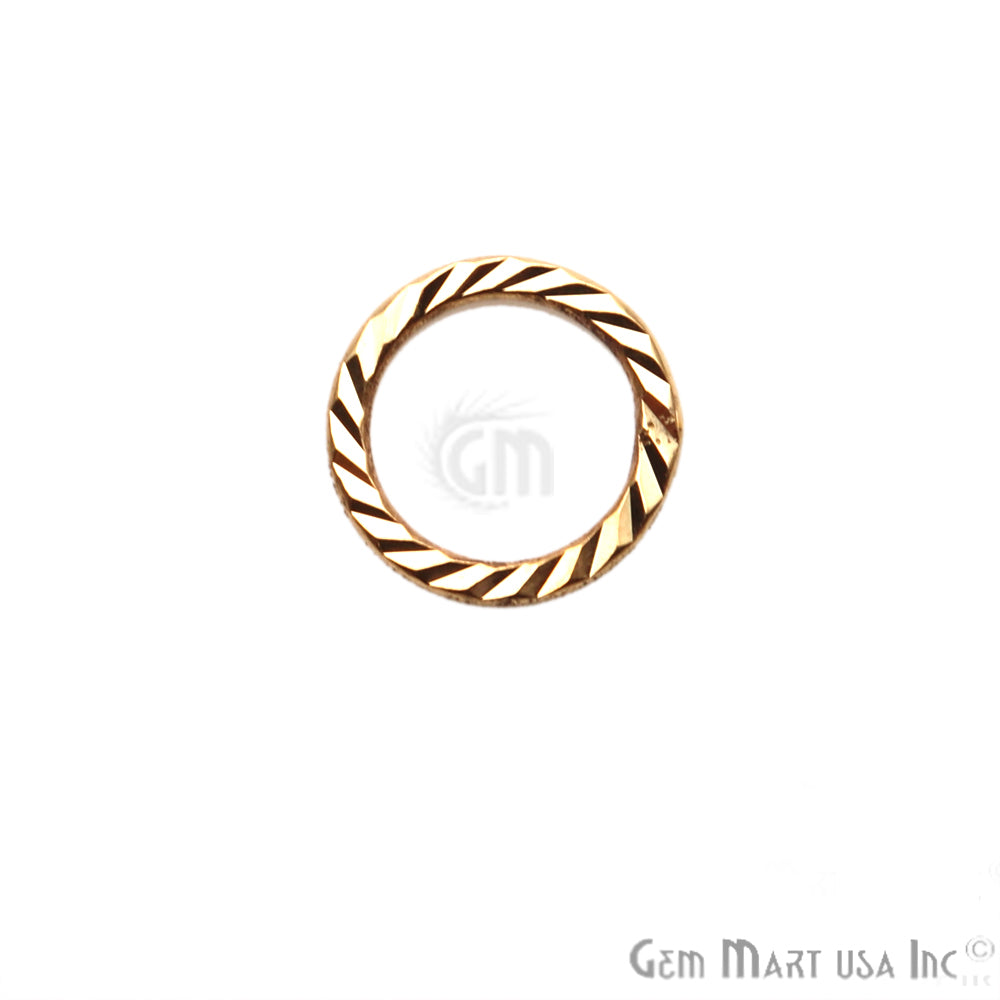 Gold Plated Round Finding, Filigree Findings,Bracelets Round Charm (Pick Size) - GemMartUSA