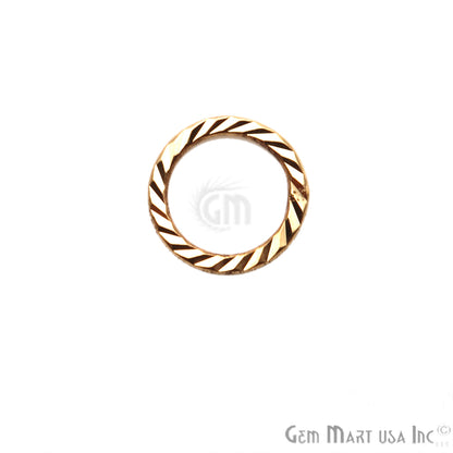 Gold Plated Round Finding, Filigree Findings,Bracelets Round Charm (Pick Size) - GemMartUSA