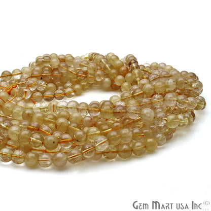 Golden Rutile 8-9mm Cabochon Rondelle Beads Strands 14Inch - GemMartUSA