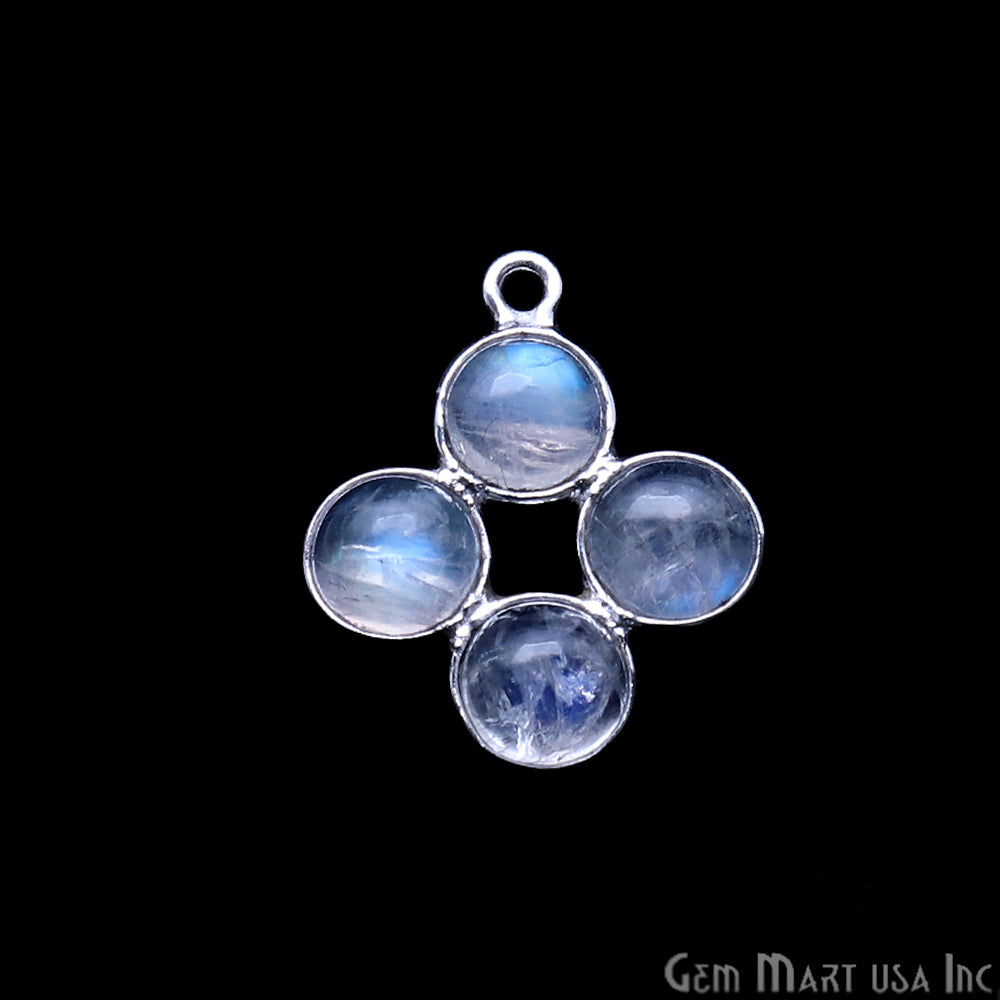 DIY Rainbow Moonstone 20x17mm Single Bail Chandelier Finding Component (Pick Your Metal) - GemMartUSA