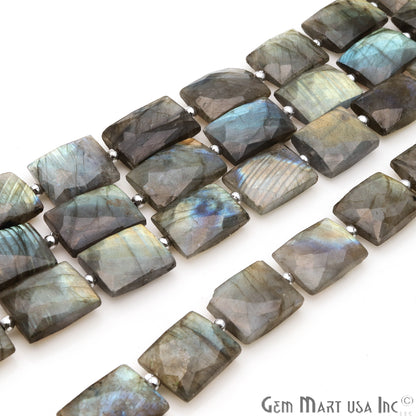 Labradorite 17x12mm Rectangle Crafting Beads Gemstone Strands 11 Inch - GemMartUSA