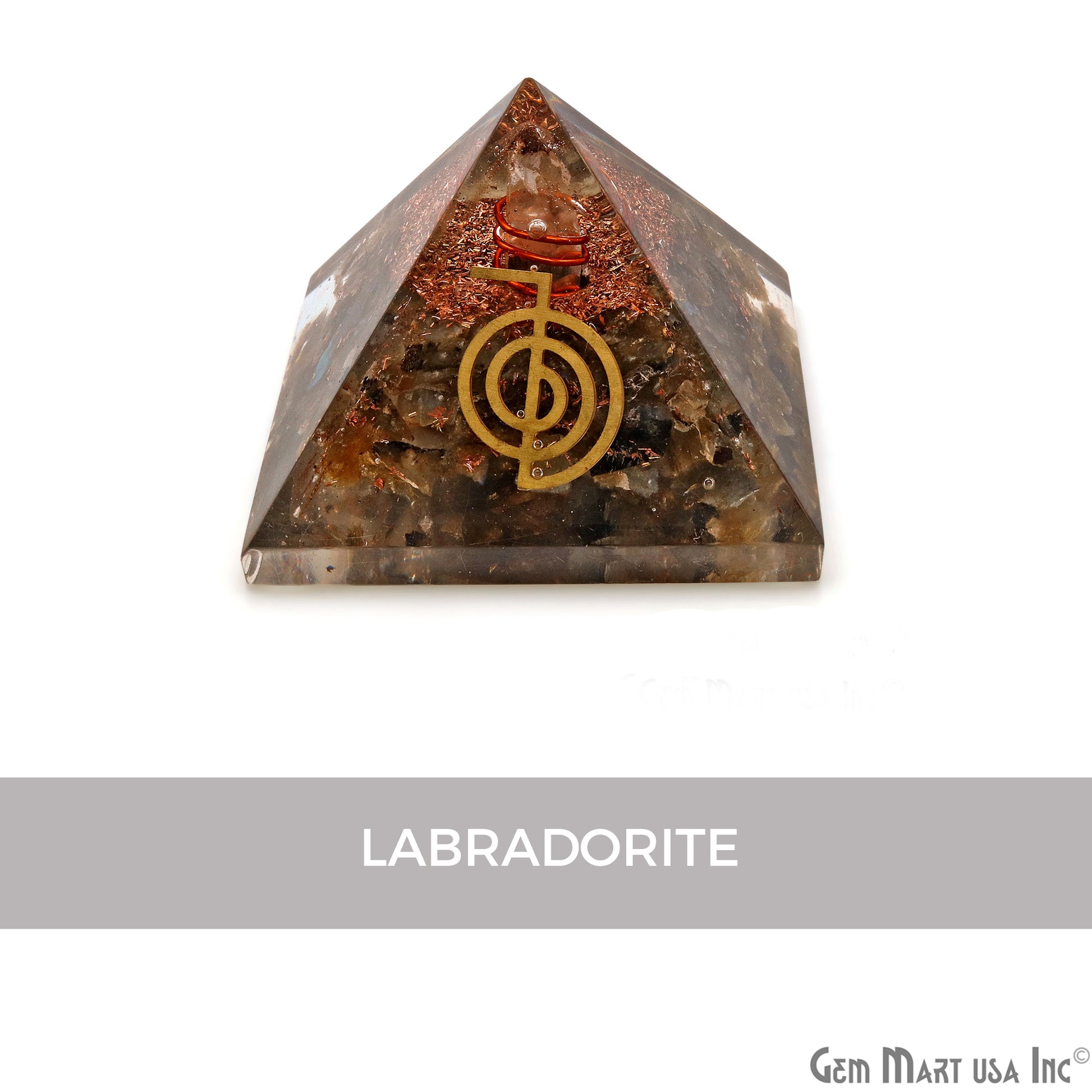 Gemstone Orgone Pyramid, 55x45mm Ornamental Home Decor, Precious Healing Gemstone, Chakra Stone, Spiritual Gemstone (Pick Stone) - GemMartUSA