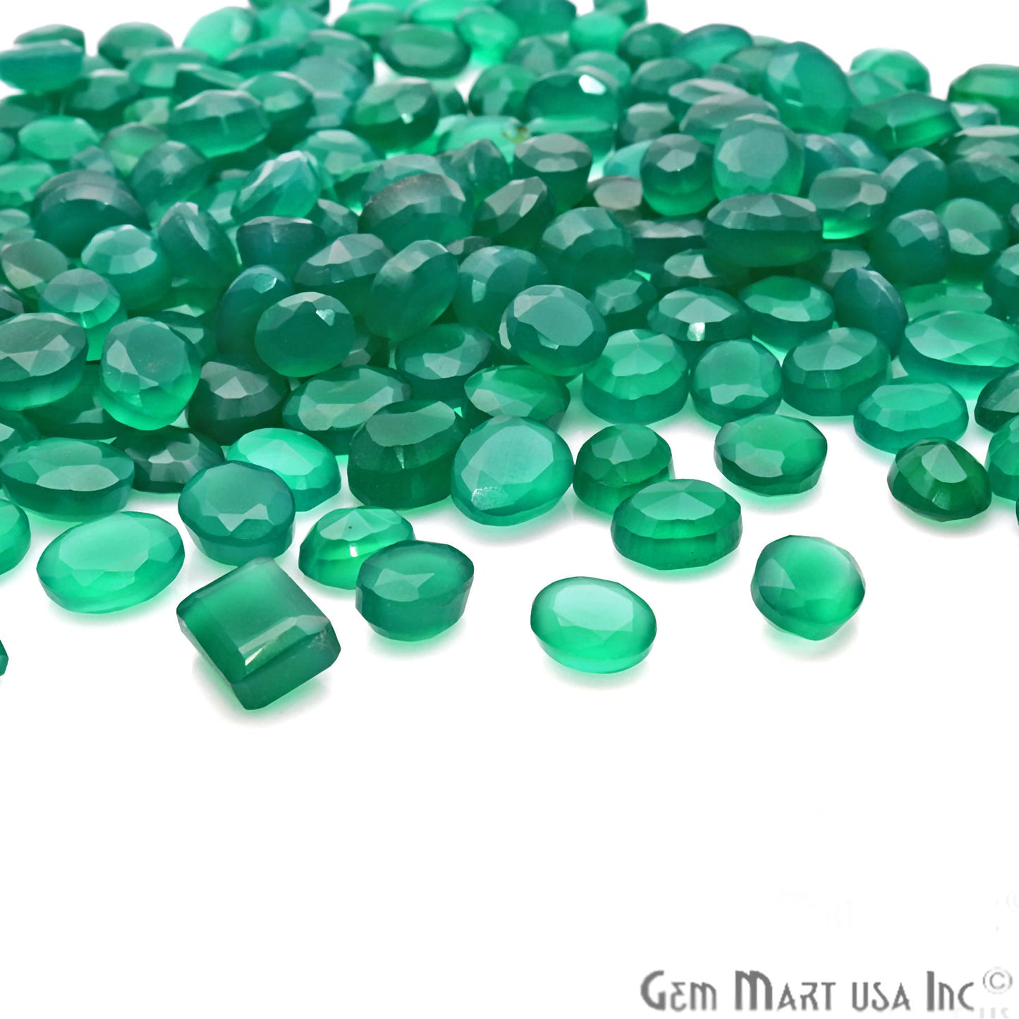 Natural Green Onyx Mix Shape Loose Gemstones,Precious Stones - GemMartUSA