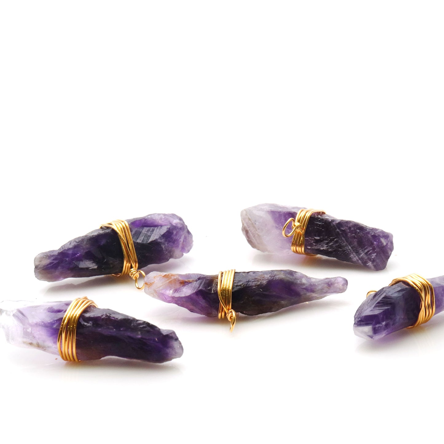 Free Form 30x18mm Gold Wire Wrapped Gemstone Connector