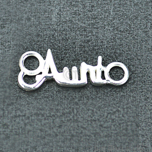 Aunt' Shape Silver Charm for Bracelet Pendants & Necklace - GemMartUSA