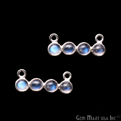 DIY Rainbow Moonstone 20x8mm Double Bail Chandelier Finding Component (Pick Your Metal) - GemmartUSA