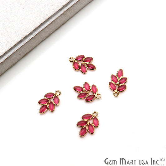 DIY Pink Tourmaline 17x11mm Gold Plated Chandelier Finding Component - GemmartUSA